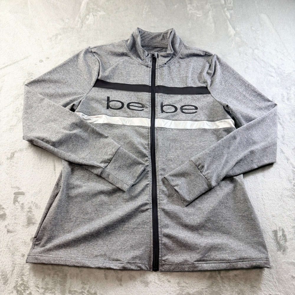 Bebe Sport Gray Heather Full Zip Track Jacket Women's‎ XL